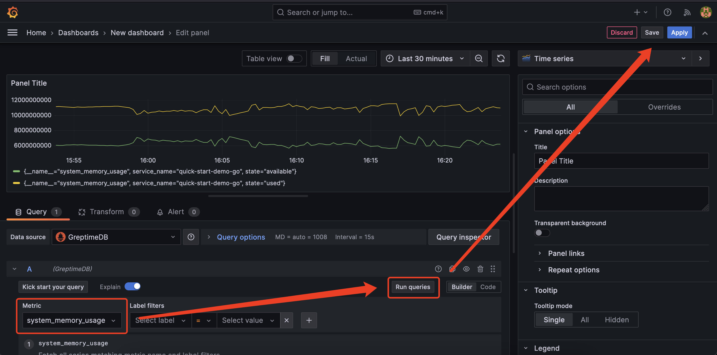 grafana-create-panel-with-selecting-metric